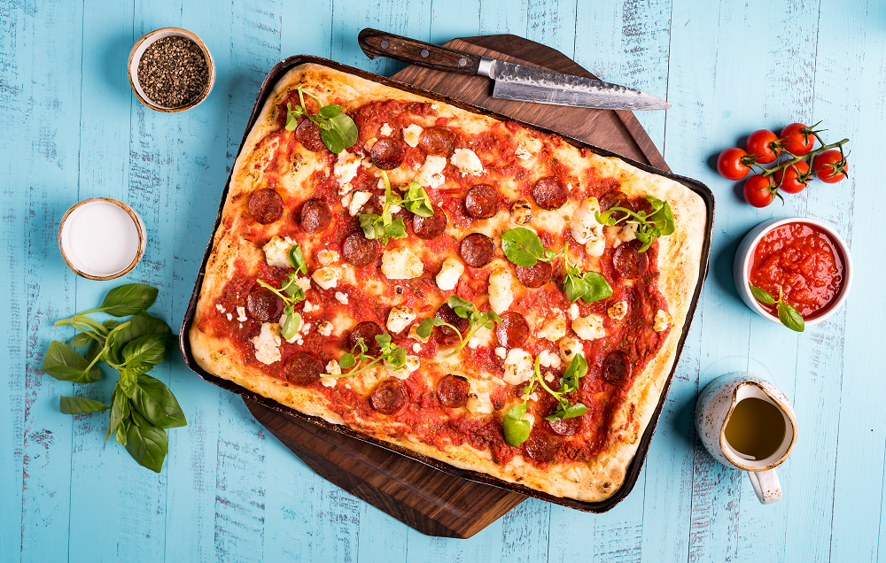 PROPERONI Goats Cheese Pizza With Watercress – Properoni