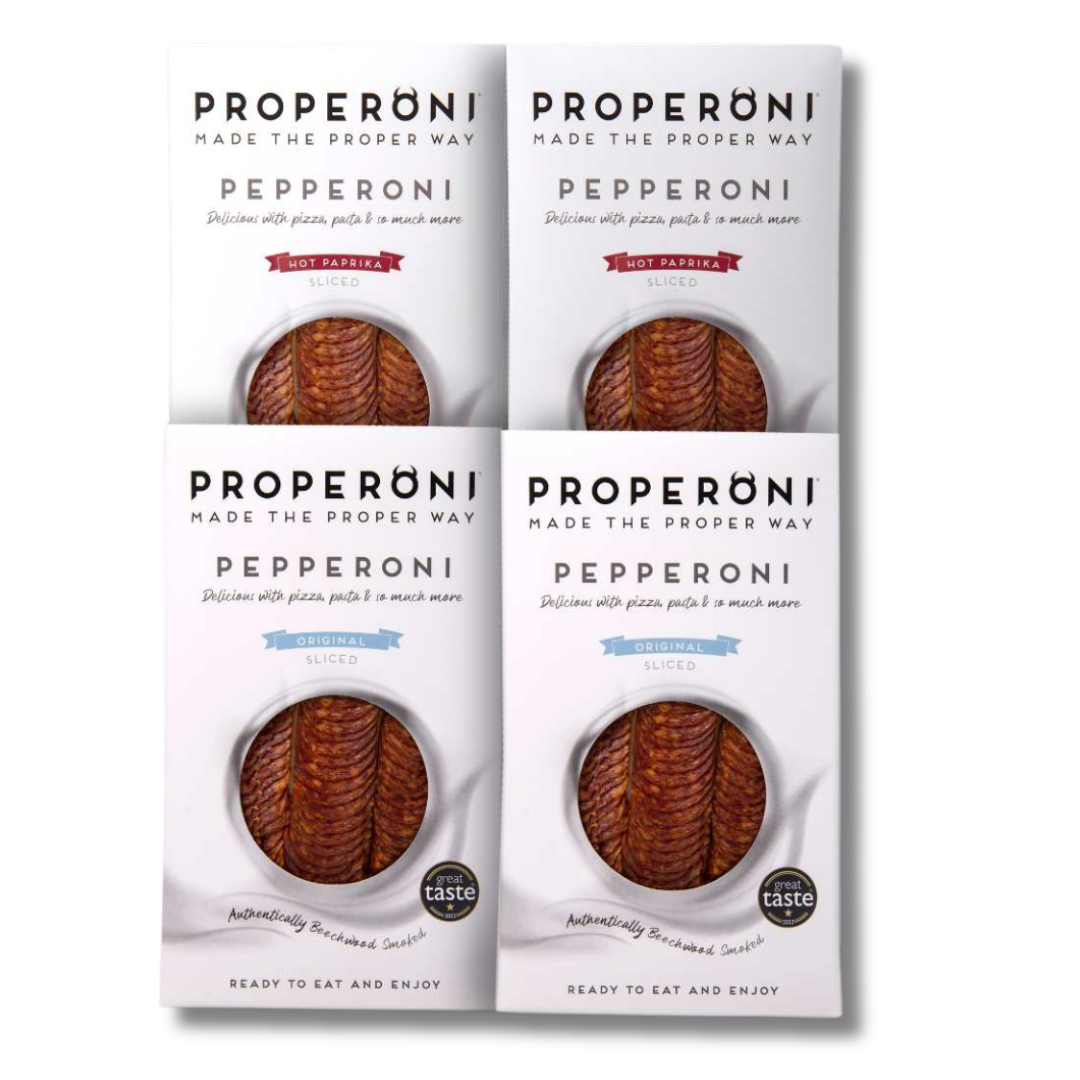 PROPERONI Sliced Pepperoni Bundle 4 x 80g Packs