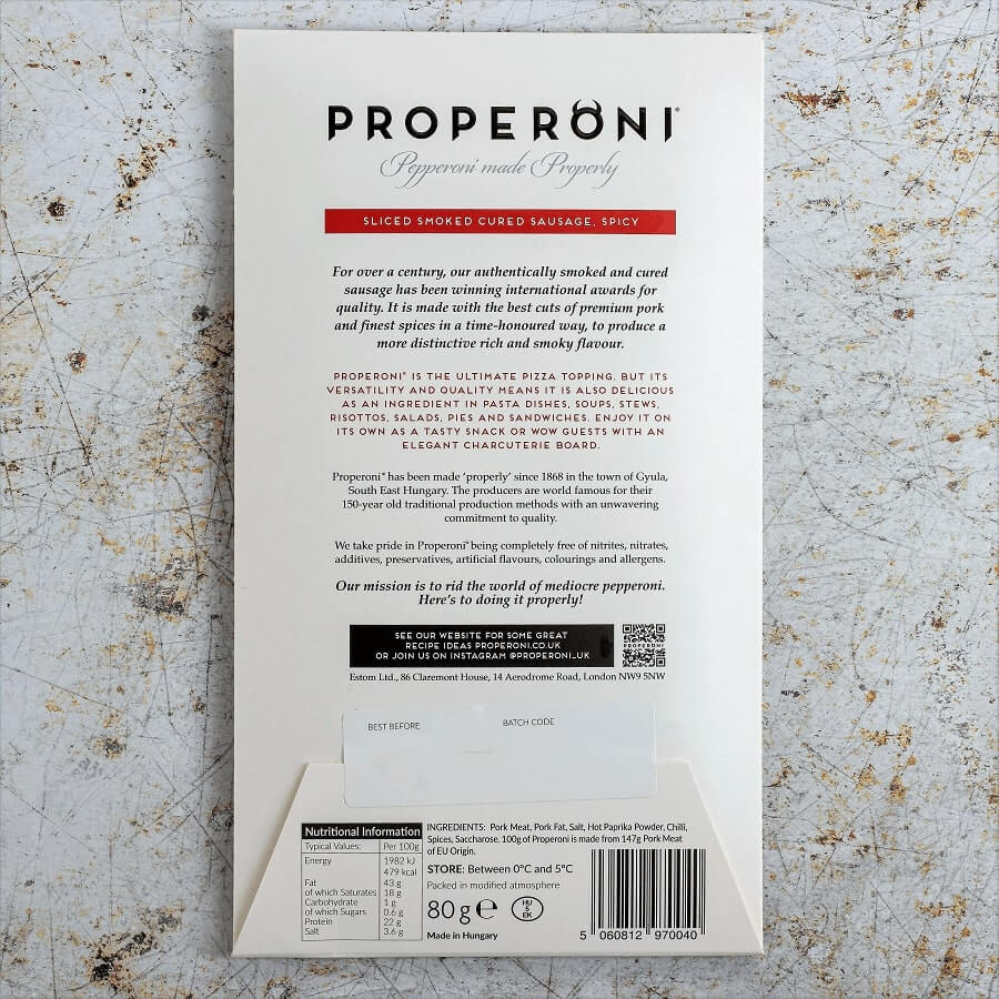 Properoni Sliced Hot Paprika 80g