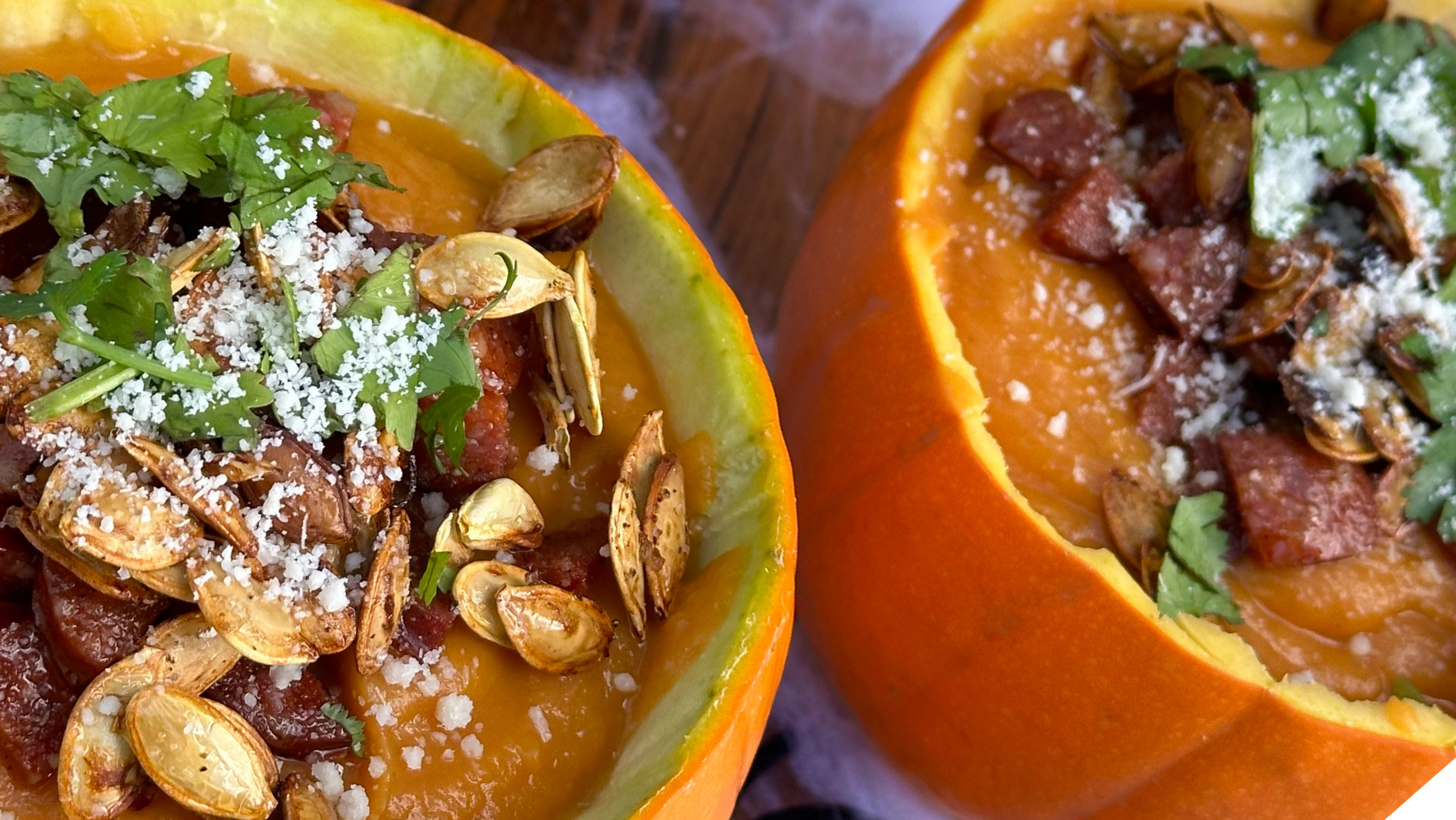 PUMPKIN CHORIZO HALLOWEEN SOUP