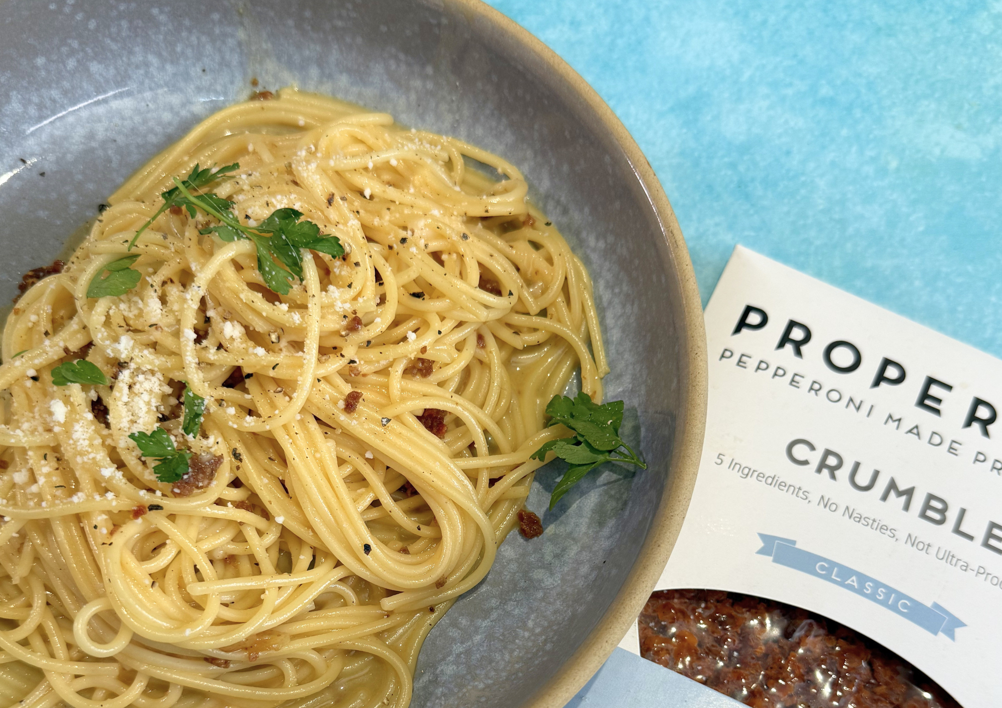PROPERONI®  Pepperoni Crumble Carbonara