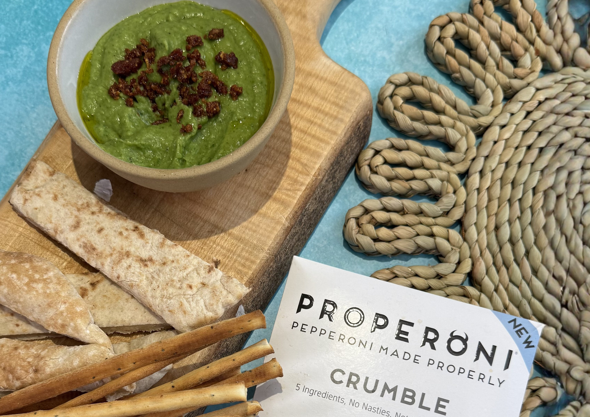 PROPERONI®  Spring Greens Bean Dip.