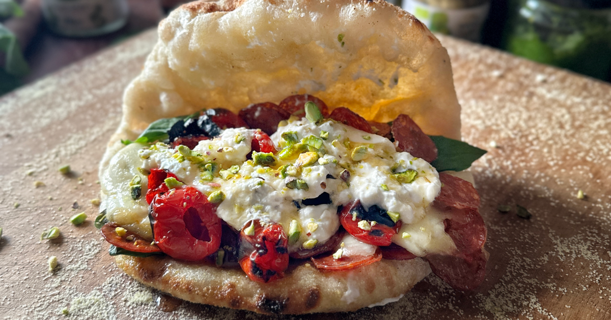 PROPERONI and PEPPADEW Deluxe Pizza Sandwich by Dough and Behold