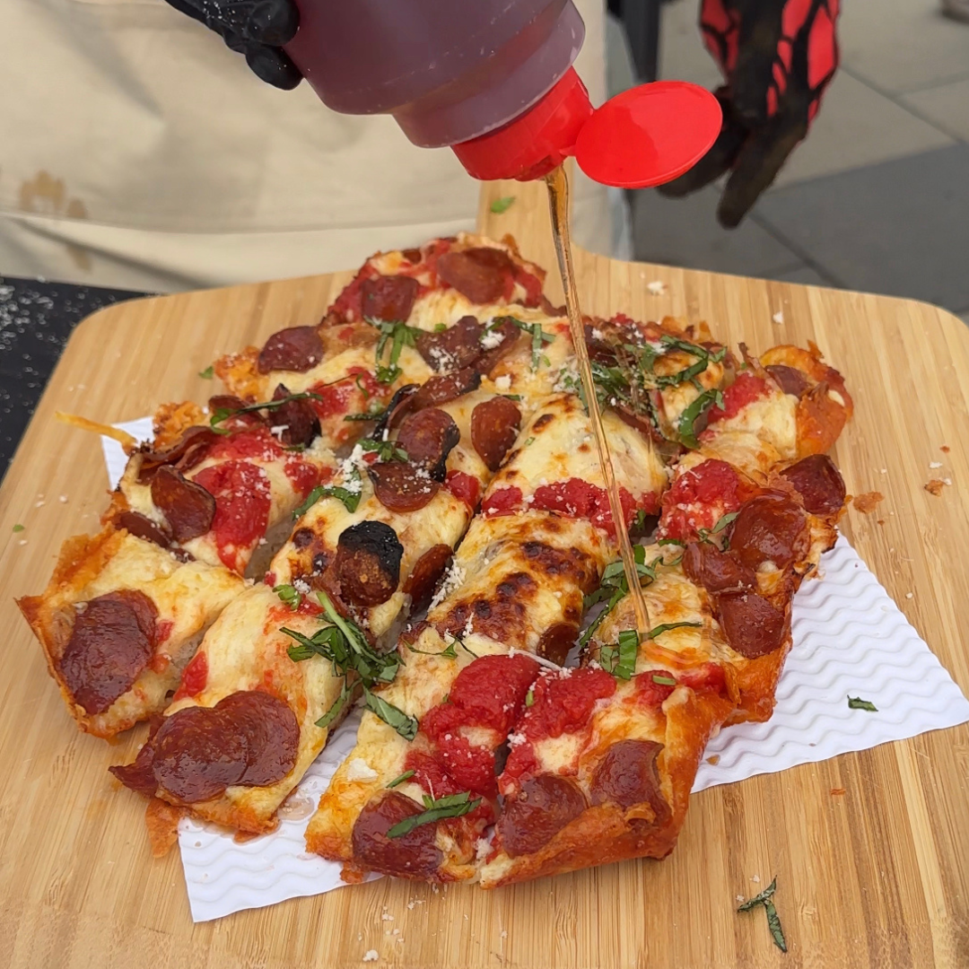 PROPERONI and JD's Hot Honey Pizza