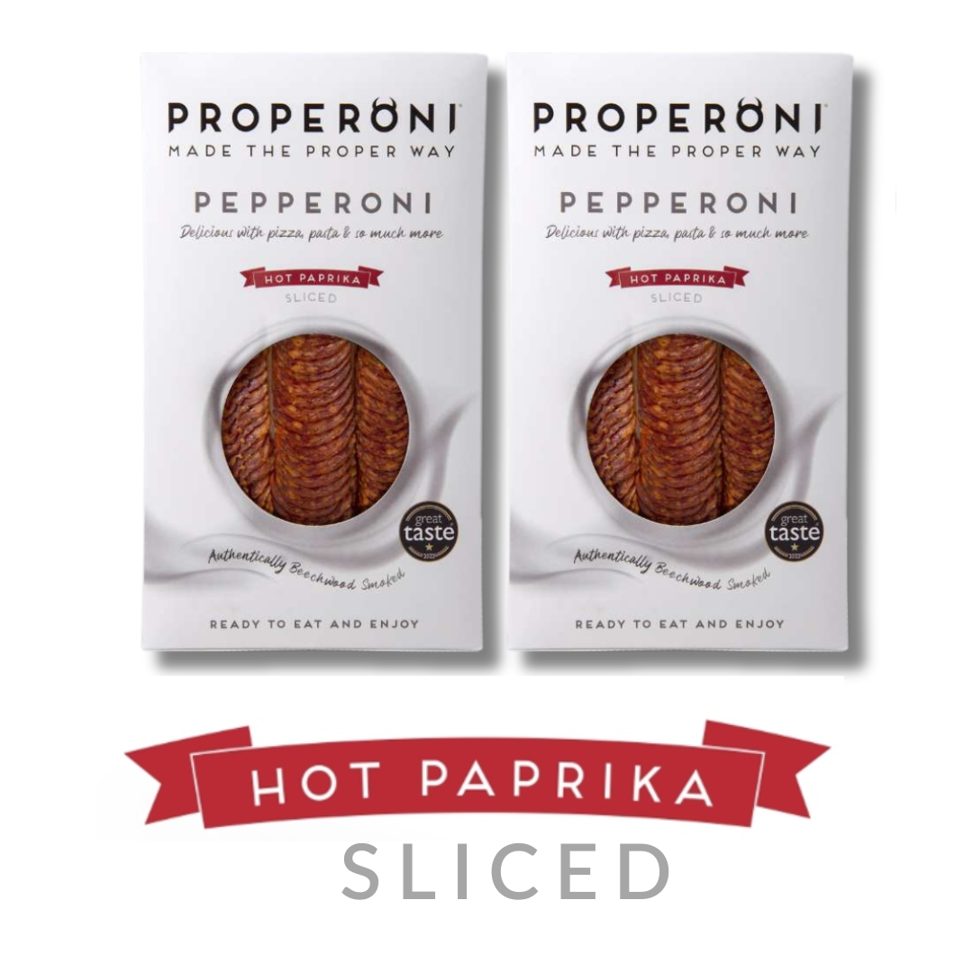 PROPERONI Hot Paprika Sliced Pepperoni Bundle 2 x 80g