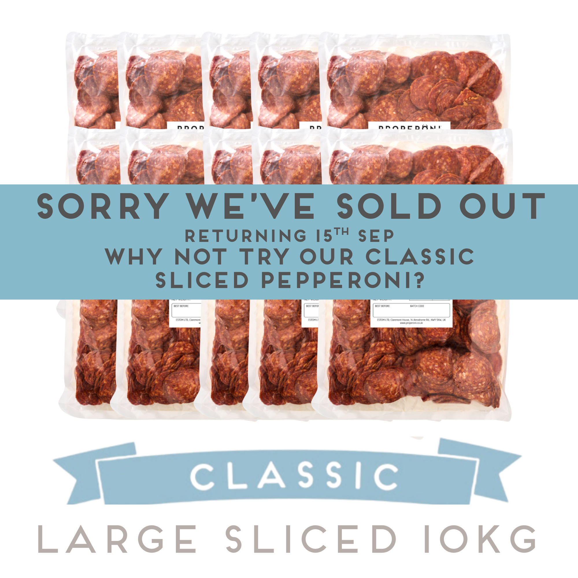 Properoni Classic Large Sliced Pepperoni 10kg