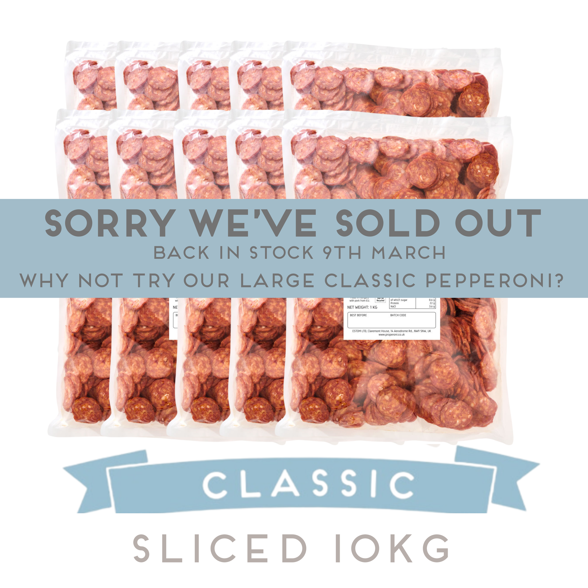 Properoni Classic Sliced Pepperoni 10kg