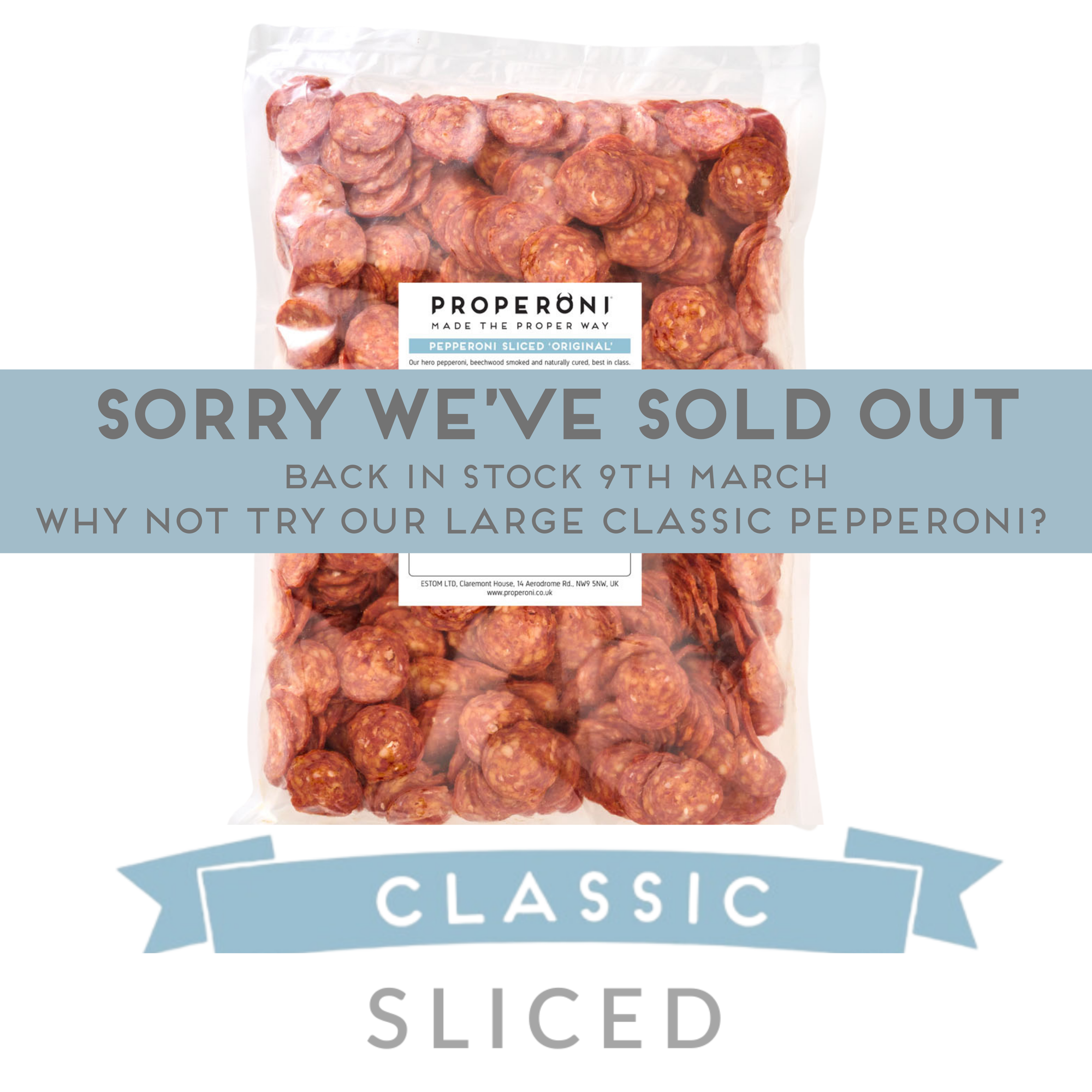 Properoni Classic Sliced Pepperoni 1kg
