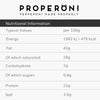 Properoni - Pepperoni Made Properly - Nutritional Information
